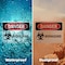 Signmission Biohazard Danger Sign, Vinyl Decal, 5in W x 3.5in L, 2PK OS-2PACK-DS-D-35-L-1933 - alternate 4